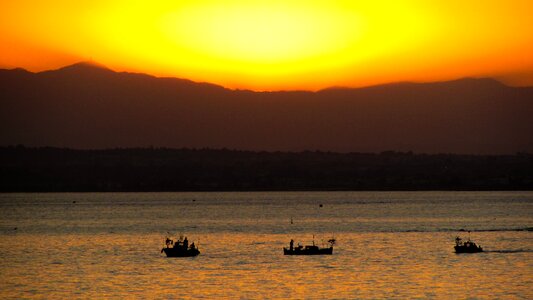 Scenery evening orange
