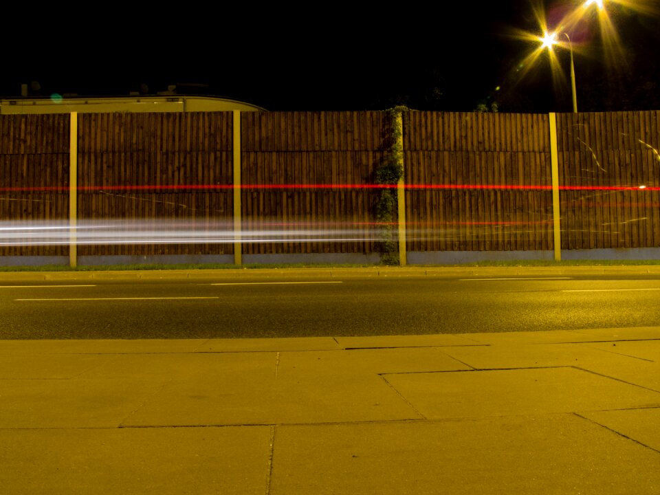 Cars long exposure way