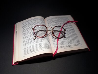 Literature reading glasses education photo