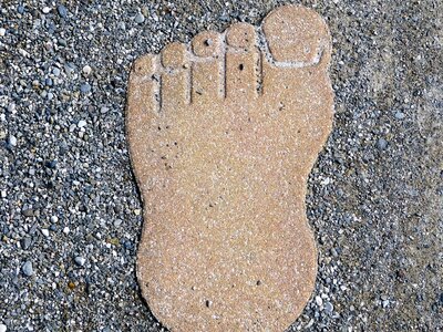 Foot reprint sole photo