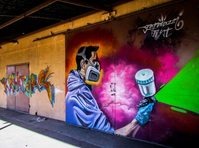 Metallic garage wall