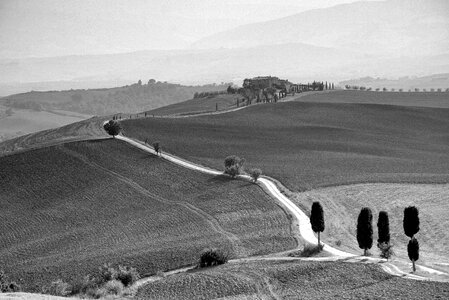 Landscape tuscany countryside hill