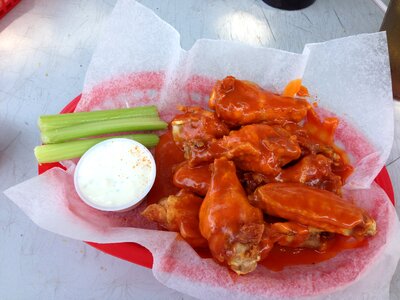 Buffalo wings tasty appetizer