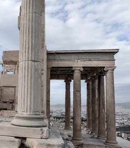 Greek columnar antique photo