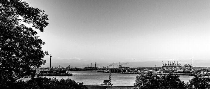 Port port of hamburg köhlbrand bridge photo