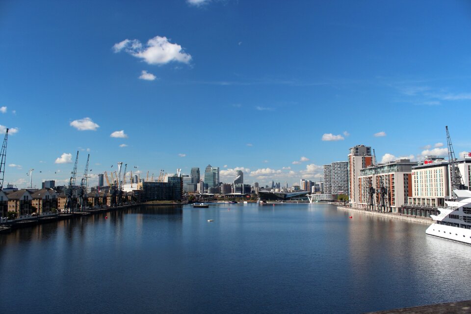 City skyscrapers port