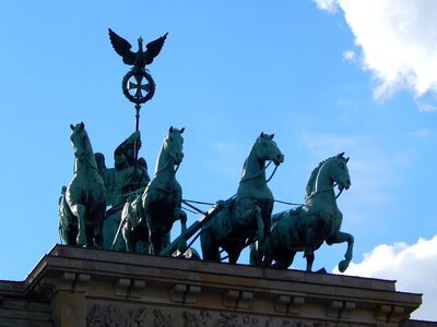 Brandenburg gate quadriga capital photo