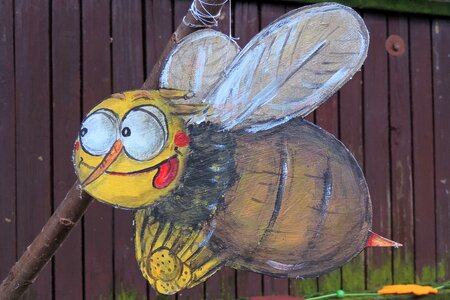 Cardboard figure bee maya bee photo