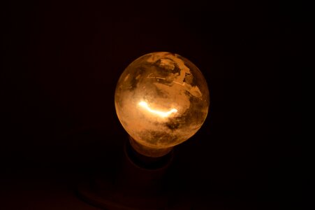 Electricity glow lightbulb photo