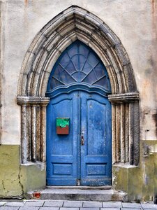 House entrance old door input photo