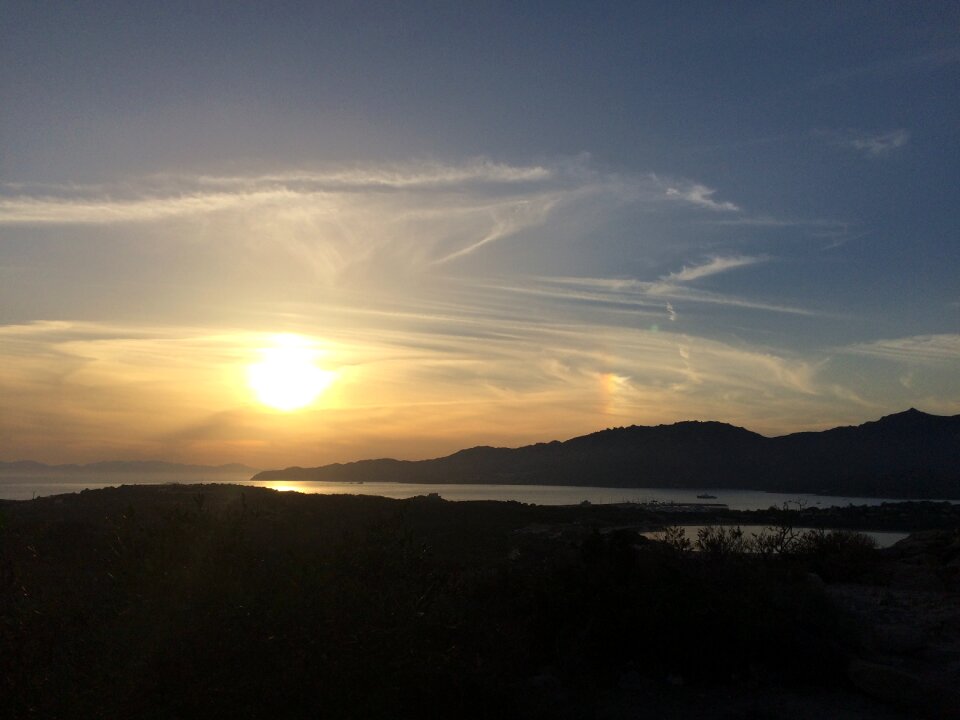 Sunset sardinia italy