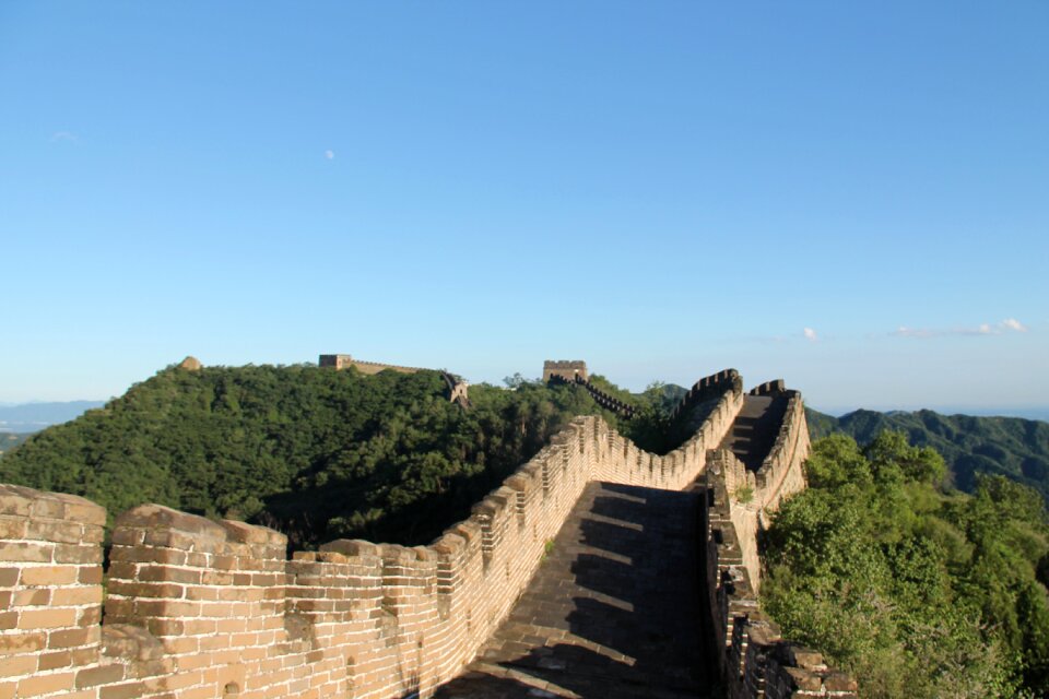 Blue sky and white clouds summer mutianyu