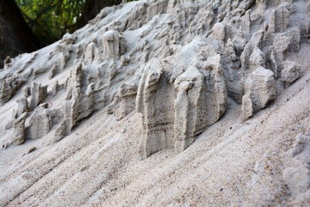 Nature sand sculptures the erosion of