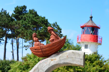 Lighthouse holzfigur fischer un sin fru