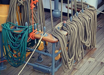 Canvas ship knitting photo