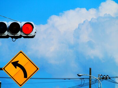 Yellow red blue sky
