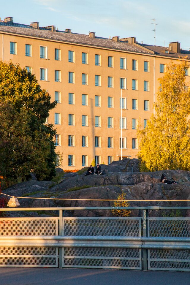 Autumn street building