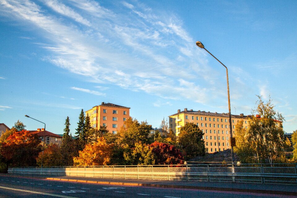 Autumn street building