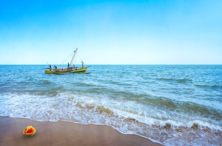 Sandy beach summer horizon photo