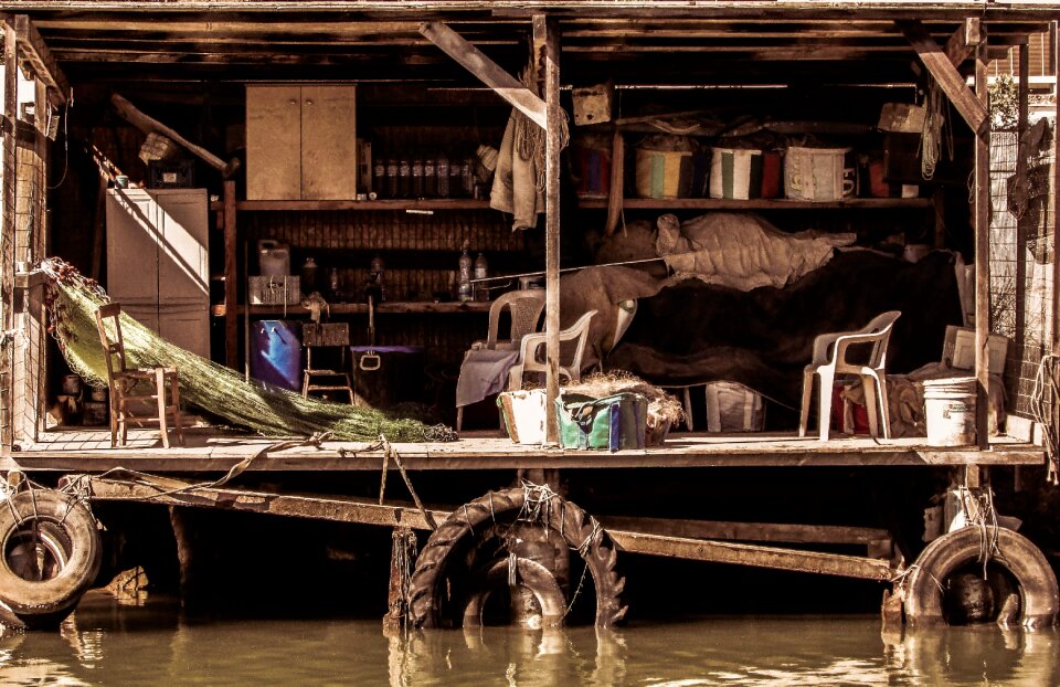 Rough fishing shelter potamos liopetri