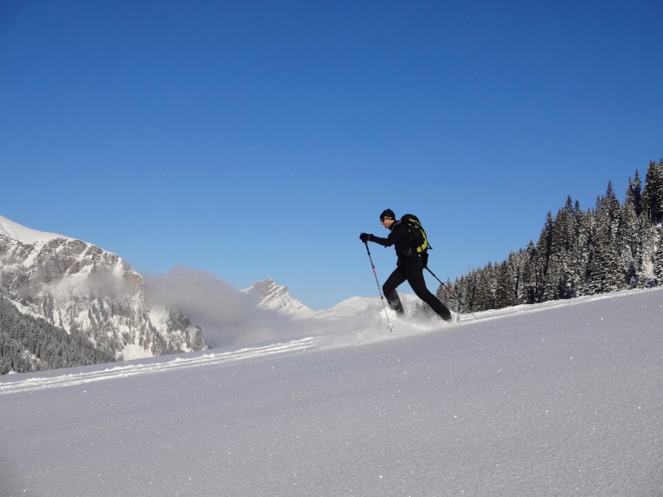 Winter trip winter snow shoe trek