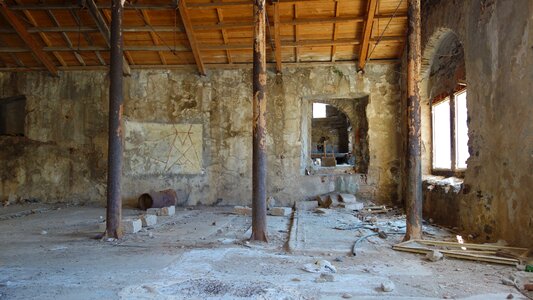 Weathered metal structure