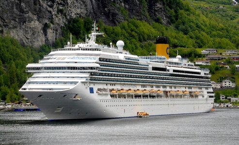 Fjord water cruise ship