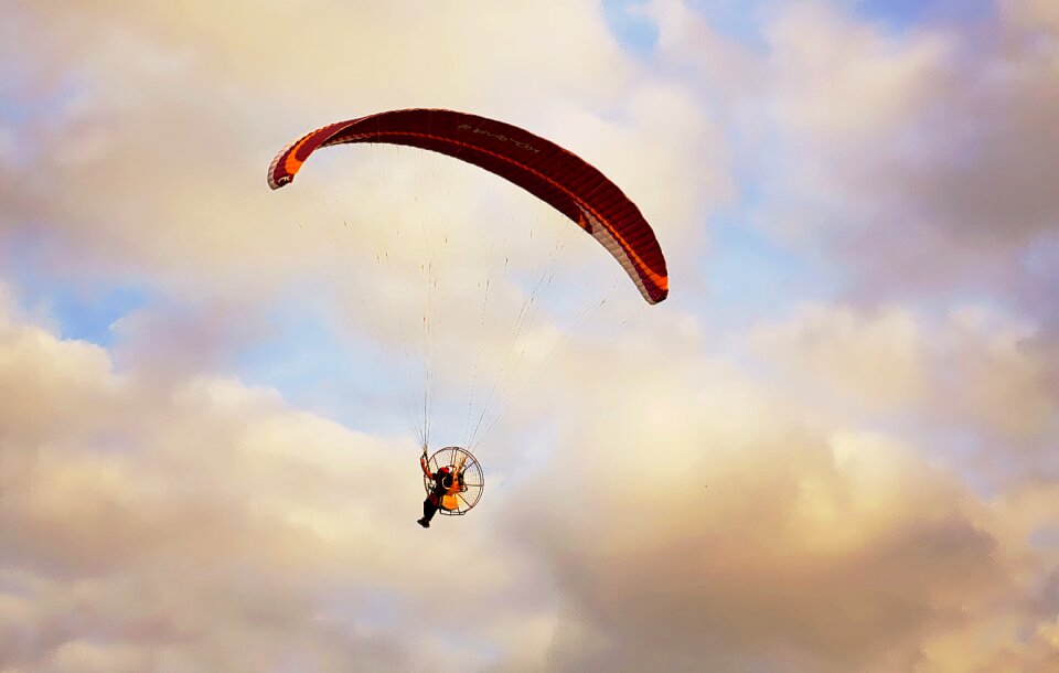 Paramotor wing flight