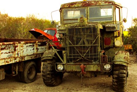 Vehicle antique abandoned photo