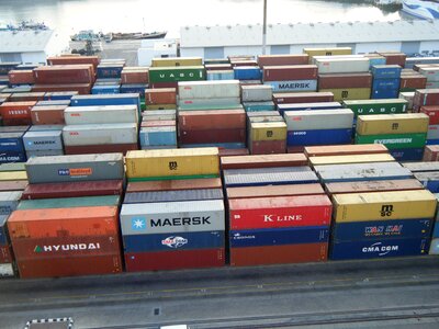 Colorful shipping cargo