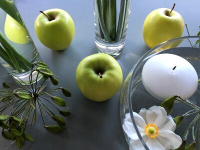 Fruits glass floating candles