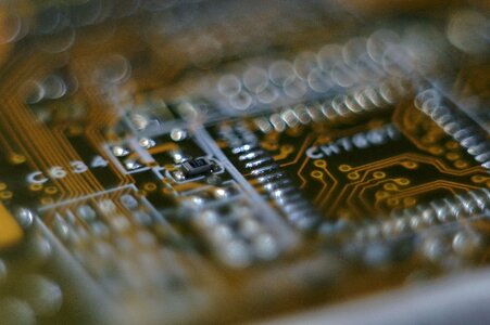 Integrated circuits circuit board photo