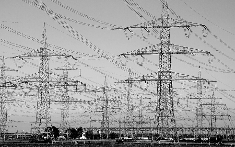 Current power line electricity