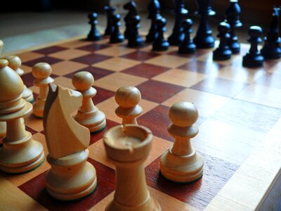 Checkmated chess game black photo