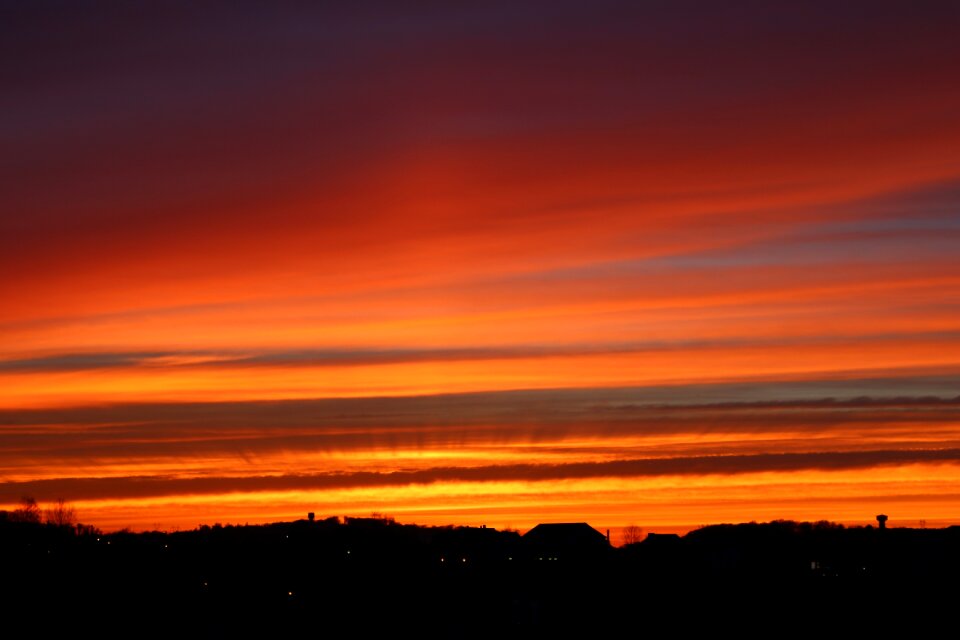 Sunset orange sky evening photo