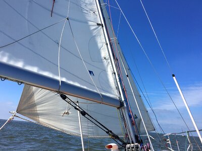 Sail boat rigging photo