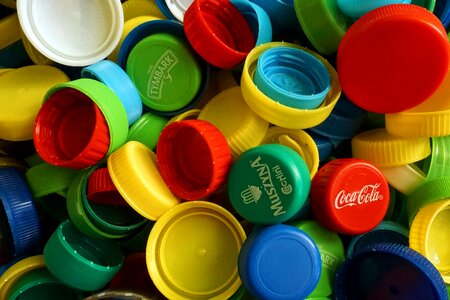 The collection of plastic colorful