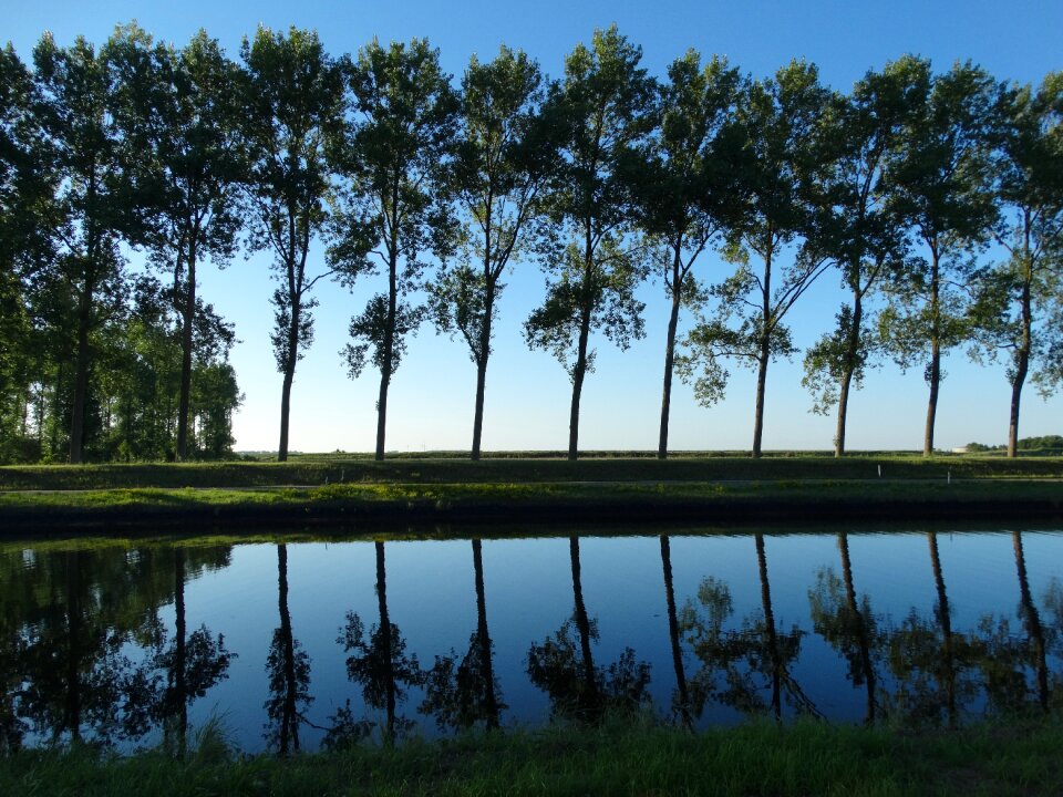Evening channel reflection