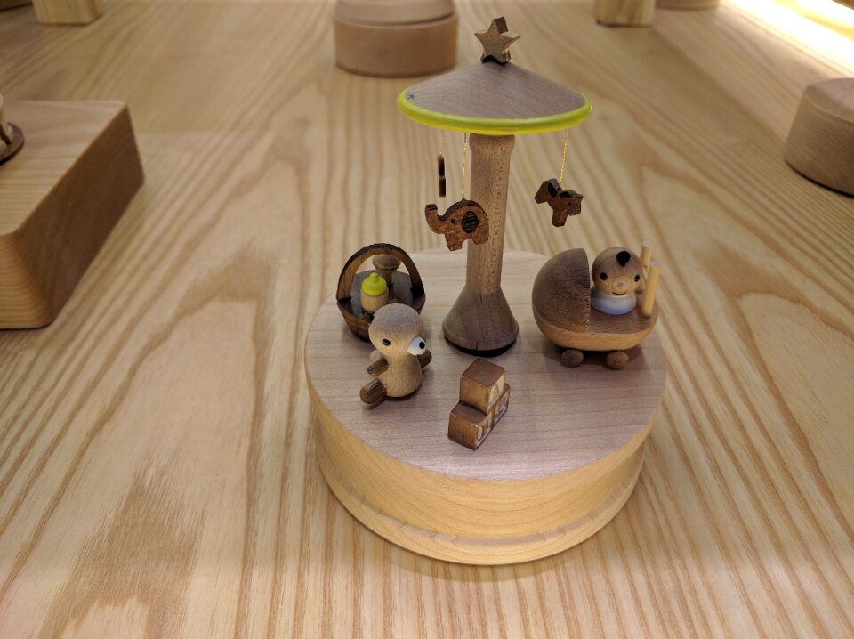 Music box toy kokeshi