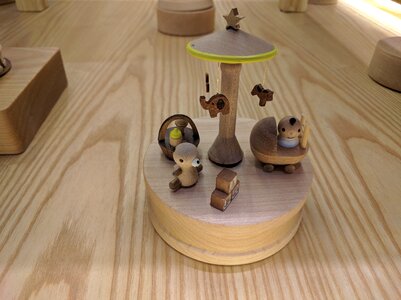 Music box toy kokeshi
