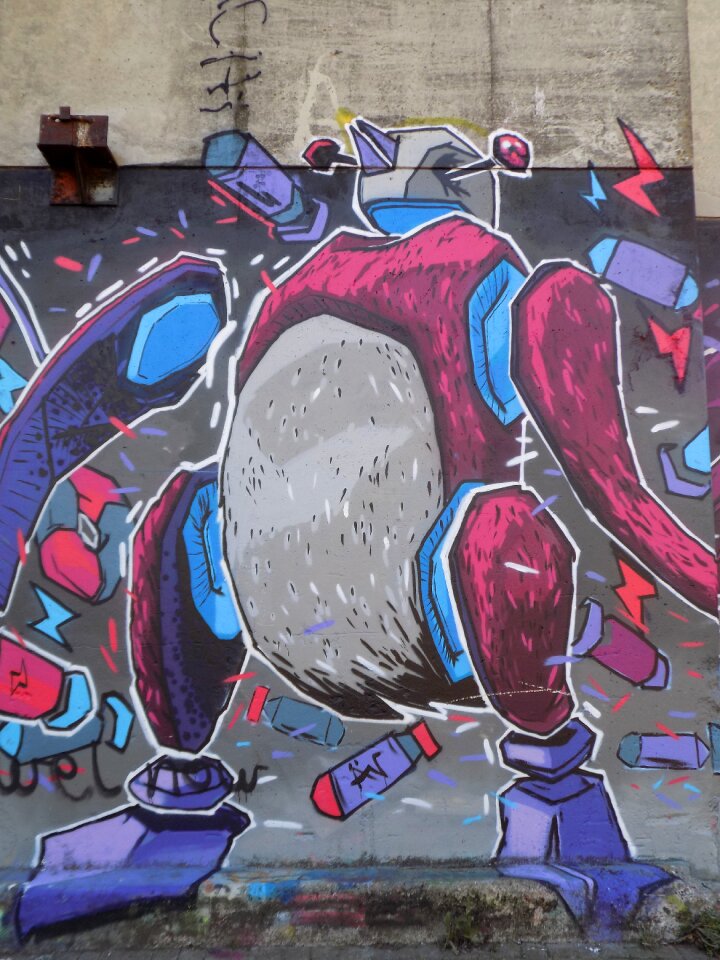 Sprayer wall painting colorful