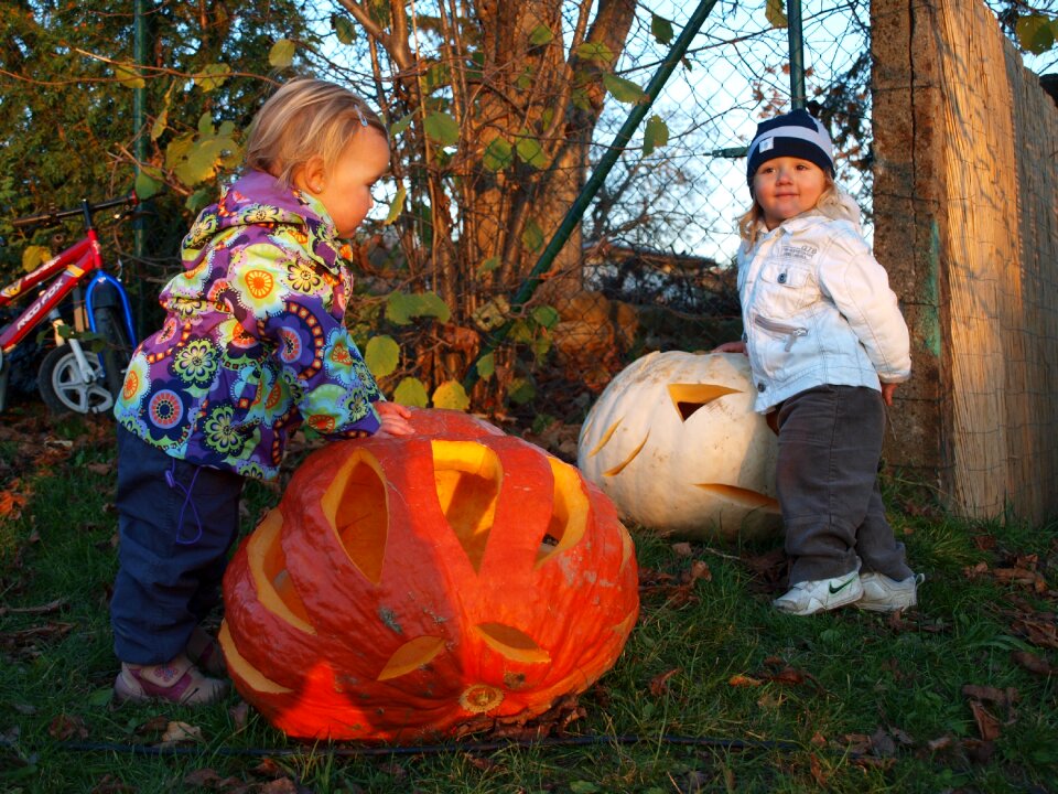 Children halloween orange