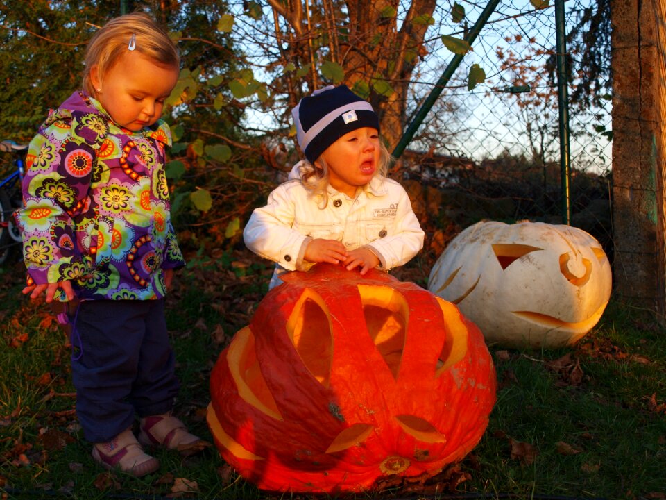 Children halloween orange