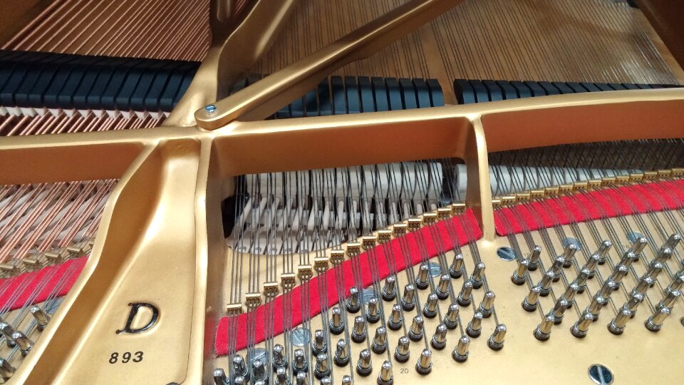 Music grand piano strings photo