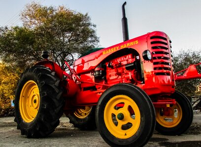 Machinery vehicle red