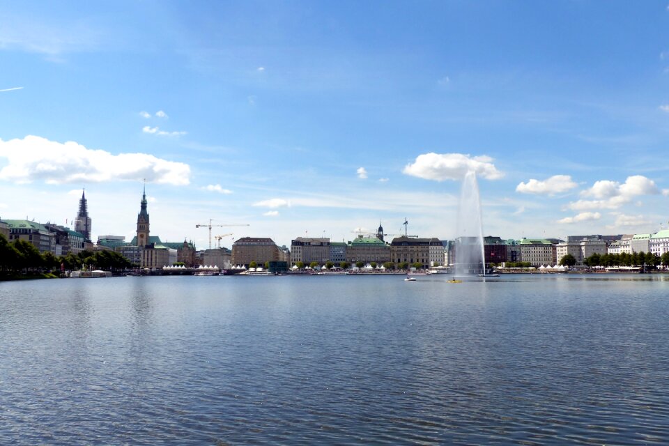 Big city binnenalster skyline