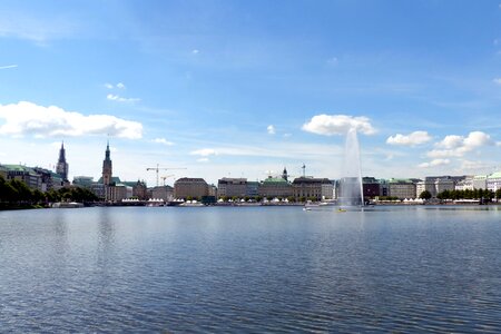 Big city binnenalster skyline