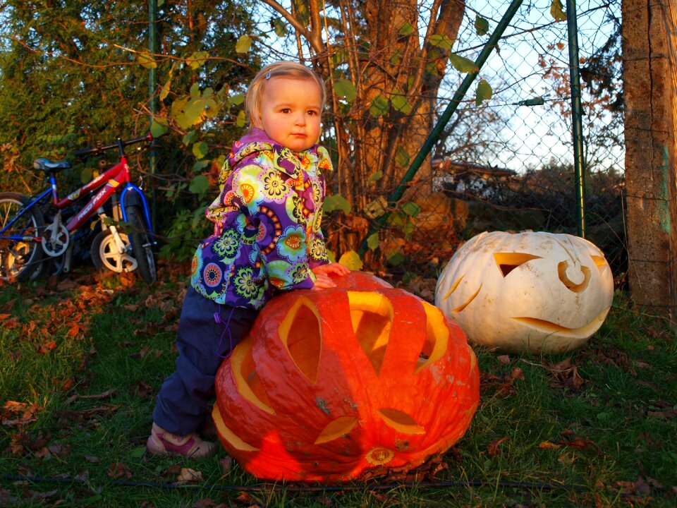 Children halloween orange