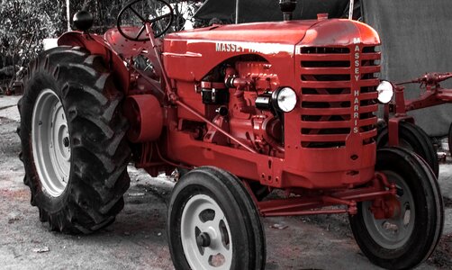 Machinery vehicle red