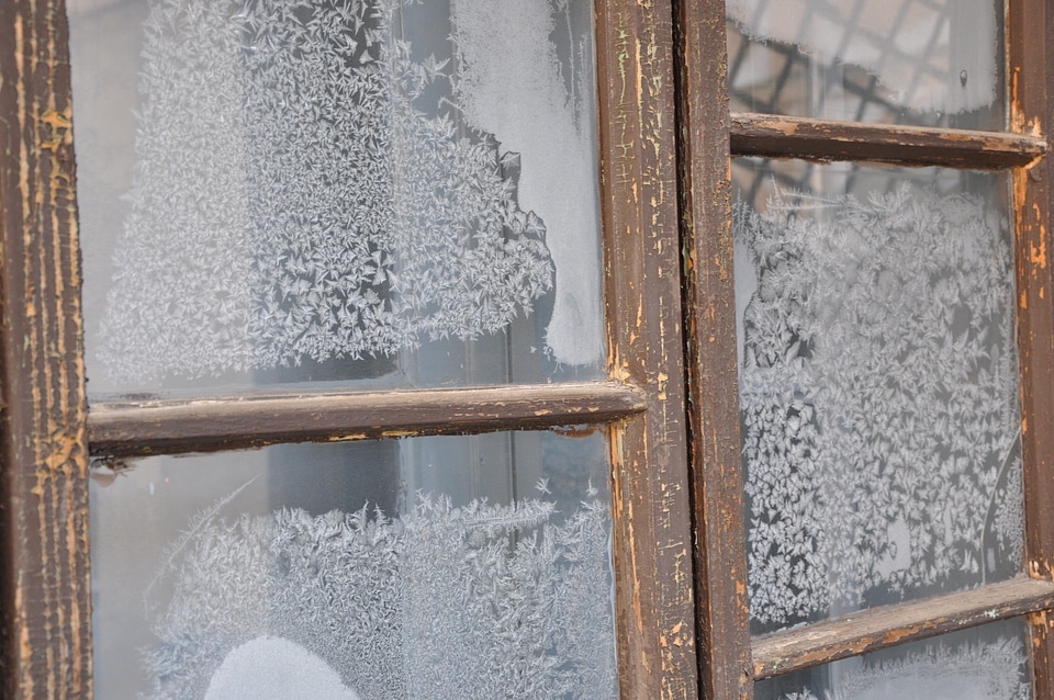Window winter frost